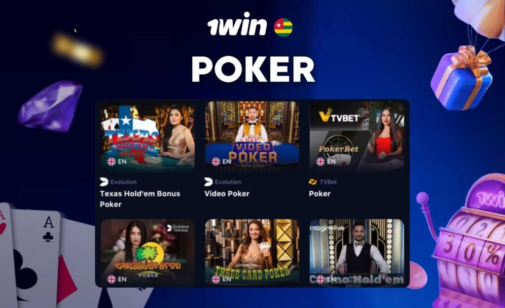 1Win Togo plateforme de casino Poker