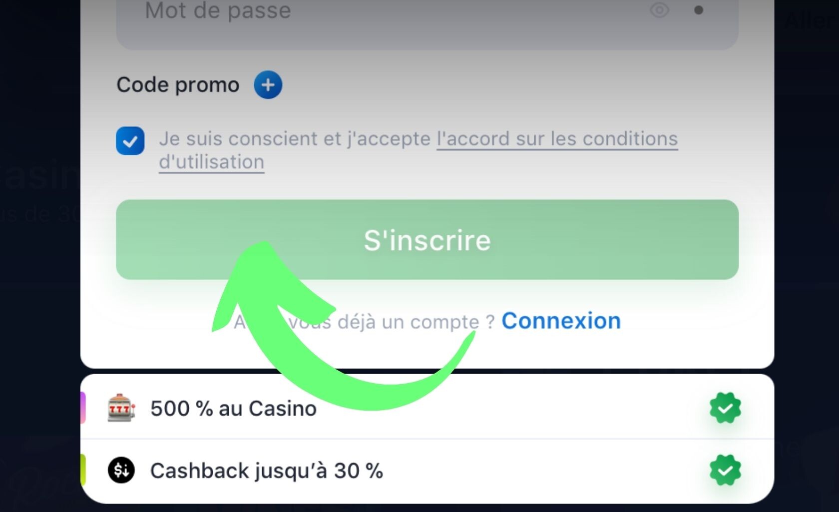 Le guide 1win Togo Inscription complète
