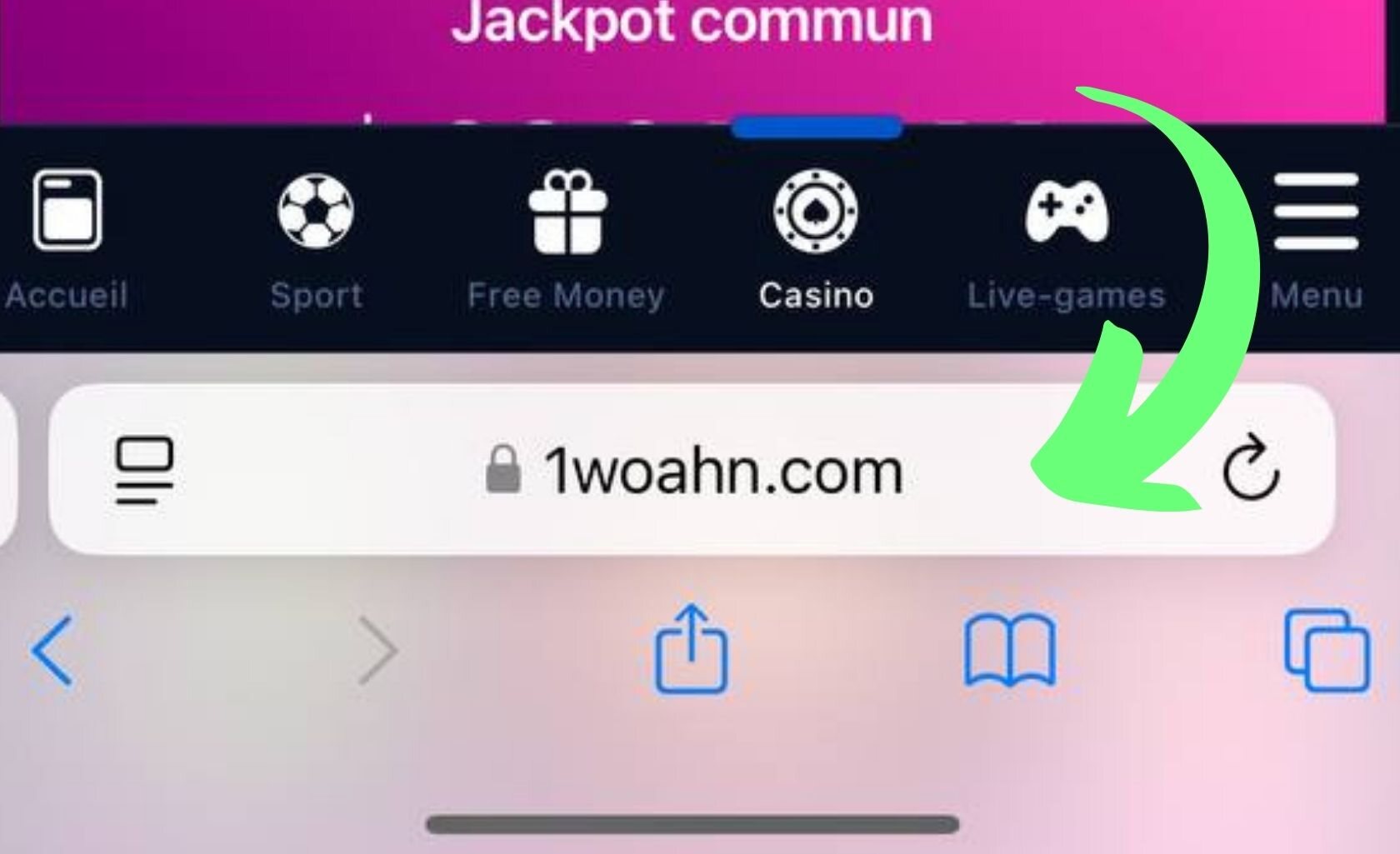 Ouvrir le site Web de 1Win Togo guide